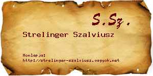 Strelinger Szalviusz névjegykártya